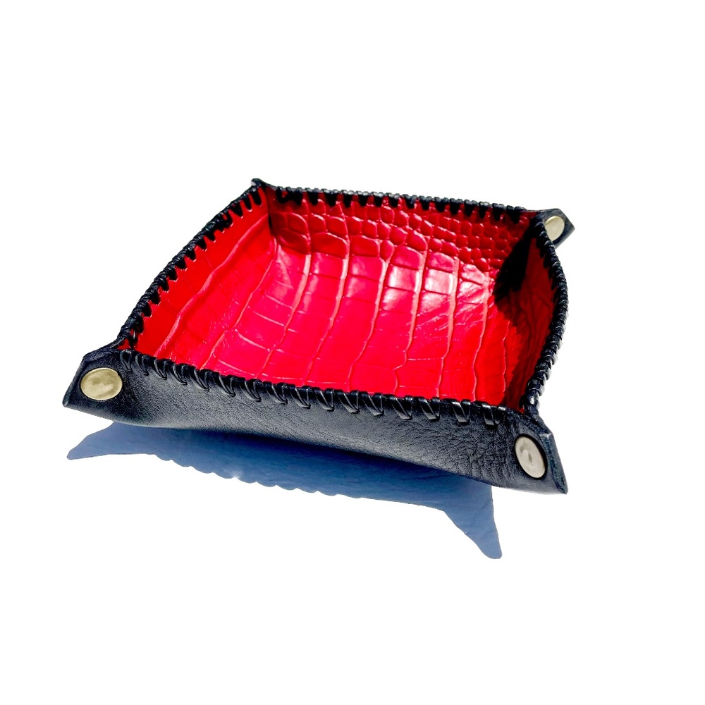 Chic leather Valet tray